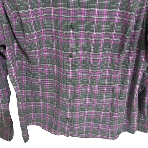 LL Bean Shirt Womens XXL Button Up Vented Nylon Outdoors Fishing Long Sleeve - Picture 3 of 6